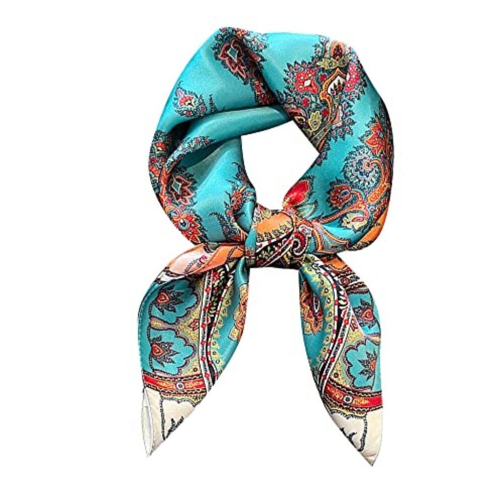 00% Pure Mulberry Silk Scarf 27"'x27(in) Square Scarf Headโ Scarf Neck scarf
